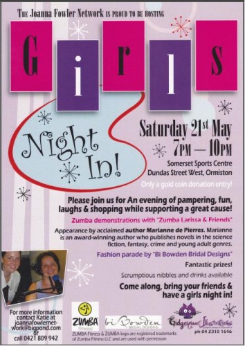 Joanna Fowler Network Girls Night In Flyer Saturday 21 May